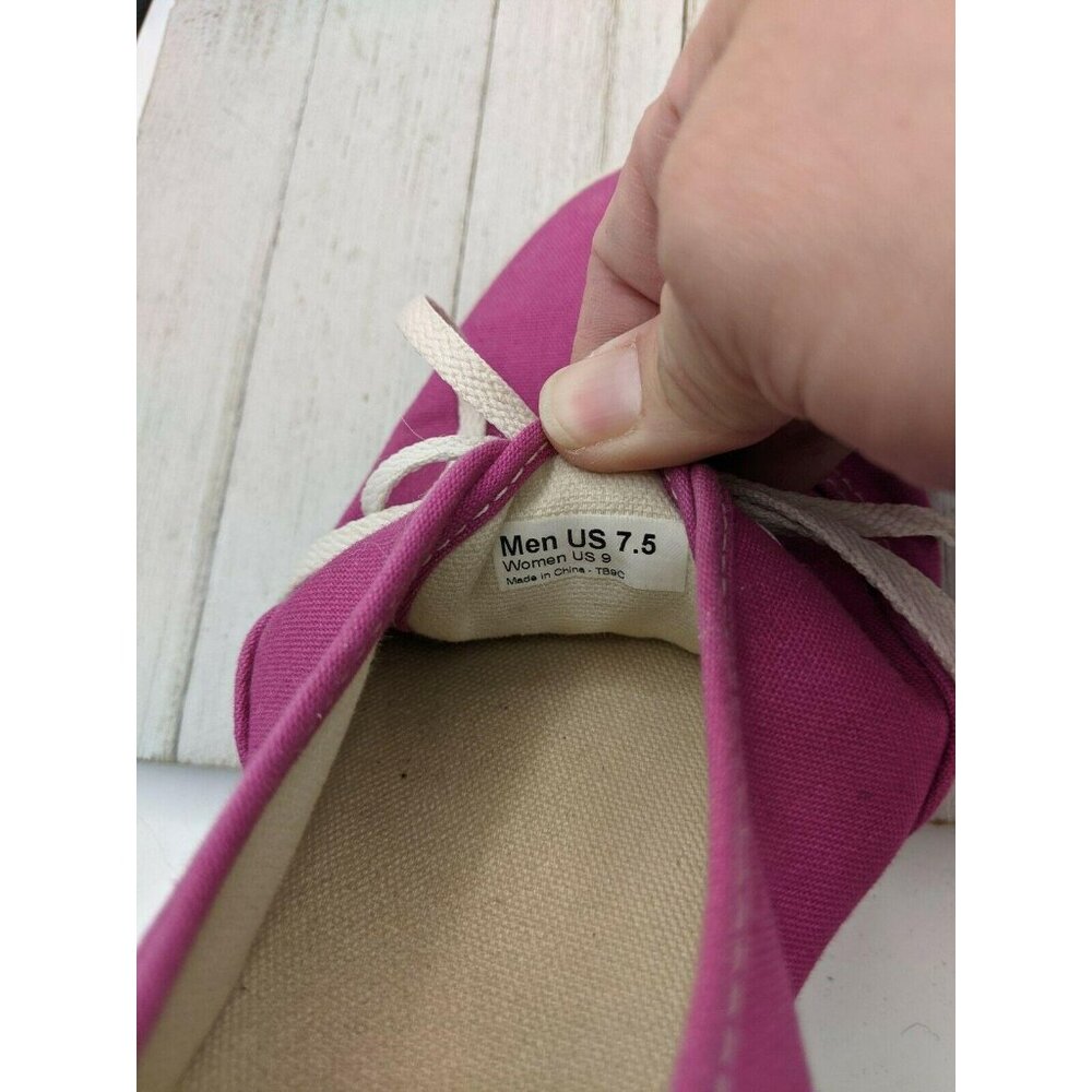Vans Off The Wall Shoes Pink Canvas Sneaker Skate Flats Women Size 9 Men Sz 6.5 - Picture 7 of 7